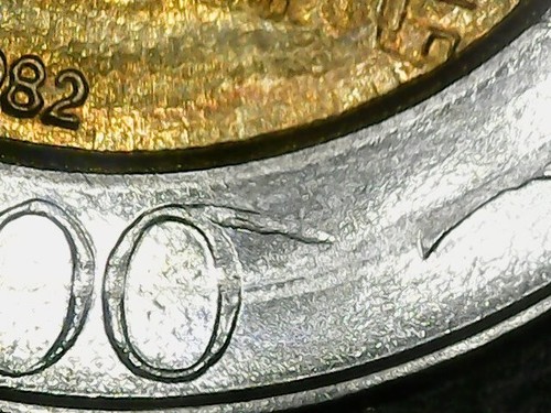 500 lire 1982 errore spessa - 1982,