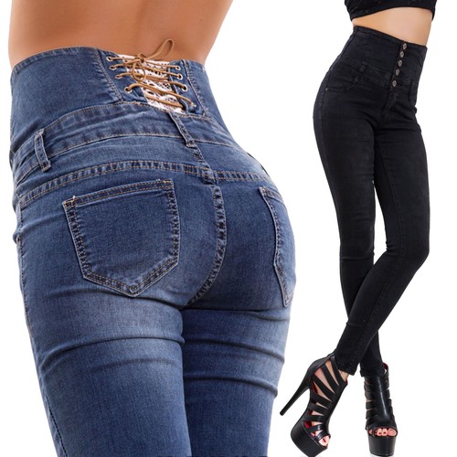 Jeans donna pantaloni vita