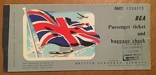 BEA biglietto aereo vintage