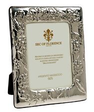 Cornice portafoto 9"x7" in argento sterling 925 massiccio "GIRASOLE" / 18x24 GB