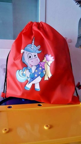 Sacca zainetto unicorno - unicorno, rossa