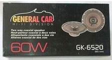 Altoparlanti General Car Gk-6520 165mm 60w Coassiale 2 Vie Vintage Hi Fi 