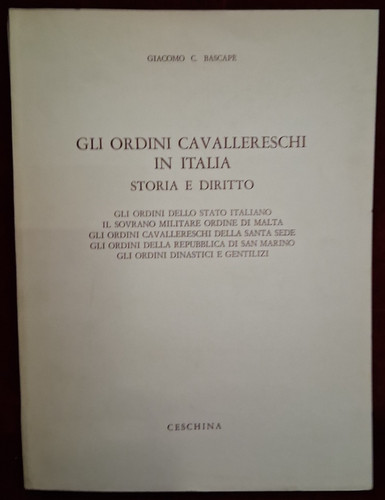 Ordini cavallereschi italia - cavallereschi, in