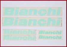 NOS BIANCHI SET DECALCOMANIE ORIGINALI FINE ANNI 80 - PRIMI ANNI 90 CELESTE COLOR VINTAGE