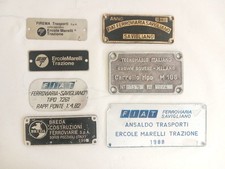 Lotto di 7 Targhe Treno FS Dismissioni  Ferrovie Dello Stato Anni 70/80