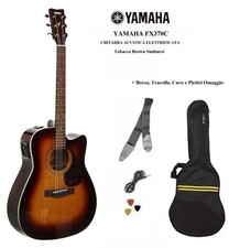 YAMAHA FX370C TBS SUNBURST CHITARRA ACUSTICA ELETTRIFICATA CON BORSA + TRACOLLA