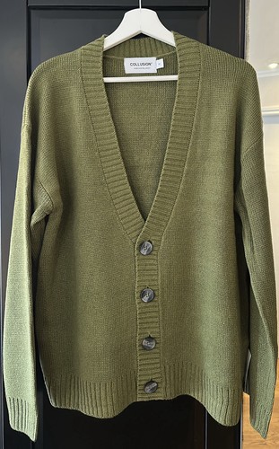 Cardigan manica lunga verde