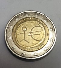 Moneta Rara da 2 € BUNDESREPUBLIK DEUTSCHLAND WWU 1999 - 2009 "J" Amburgo 