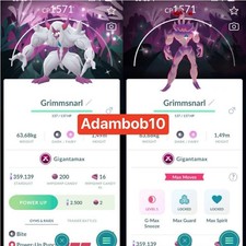 Pokémon Go Shiny Gigantamax Grimmsnarl Sfondo Go Will |PTC / Scambio / Trinket