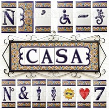Letras números azulejo - letras,
