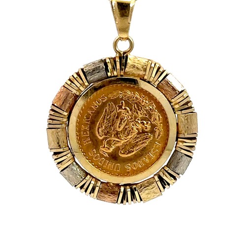 Moneta oro messicana dos y - dos,