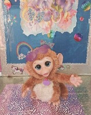 🦄Hasbro /Pelliccia Amici Veri/ "Coccole Bambino" My Giggly {Scimmia} 9" Peluche Animato!