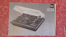 Istruzioni / manuale originale giradischi DUAL 504+testina sms 240 e