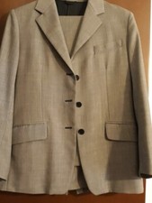 DAVID SADDLER Women's Wool Tailleur M/44. Completo grigio chiaro 3 pezzi
