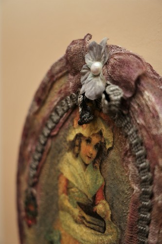 Tela ovale quadro decoupage - ovale,
