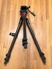 Treppiede Manfrotto 755XB con testa fluida 701 HDV con custodia/borsa MBAG80n.