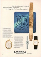 VACHERON CONSTANTIN GENEVE COLLECTION Orologio Pubblicità 1968 originale