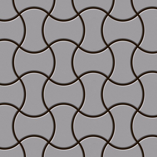 Piastrella mosaico metallo