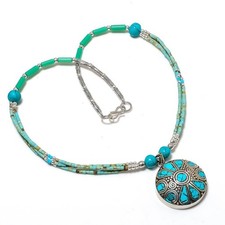 Collana fatta a mano turchese