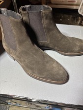 SCARPA STIVALI PAUL SMITH scamosciati Canon Chelsea marrone scuro 10UK 11US 44EU ITALIA