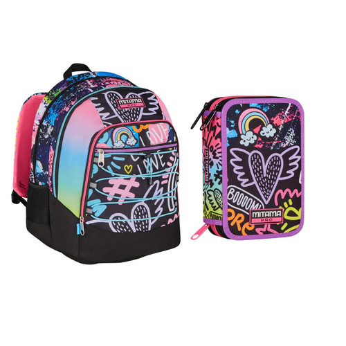 Set zaino astuccio 3 zip - zaino,