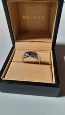 BULGARI anello Bvlgari oro bianco e zaffiro
