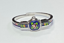 Orologio Desotos Donna Svizzero 17 Jewels Incabloc Peek-A-Boo Floreale Funziona Bene