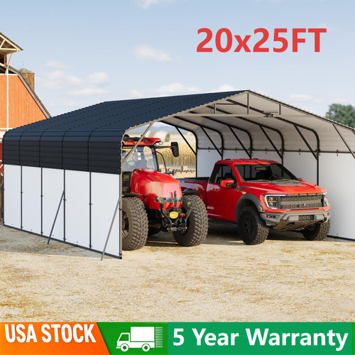 20x25ft metal carport with - metal,