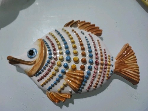 Pesce ceramica siciliana cm - ceramica,