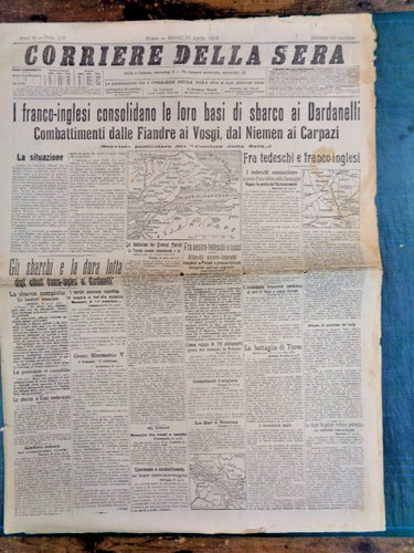 Corriere della sera - corriere, 29/4/1915