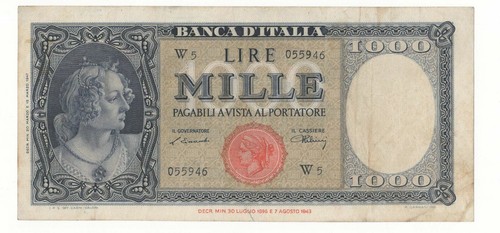 1000 lire italia ornata - 1000, di
