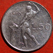 Italy 50 Lire 1970 KM# 95.1