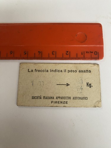 Biglietto bilancia vintage - biglietto,