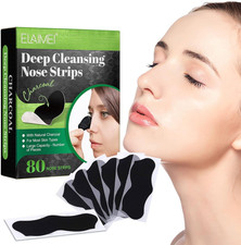 Cerotti Punti Neri, 80 Strisce Punti Neri Naso Carbone Di Bambù per Una Pulizia 