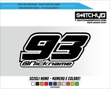 Adesivi Stickers NUMERO NOME