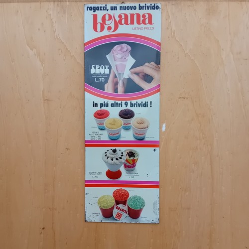 Insegna tabella gelati - gelati, besana