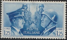 1941 Fratellanza d' armi italo-tedesca 1,25 nuovo linguellata MH