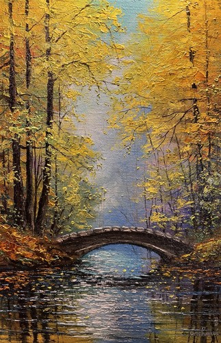 Dipinto olio paesaggio