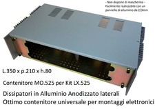 Contenitore nuova ELETTRONICA per LX 525 dissipatori alluminio 350 x 210 x 80 mm