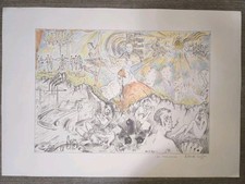 Importante disegno a matita e colori di Alberto Ceppi_Opera strepitosa