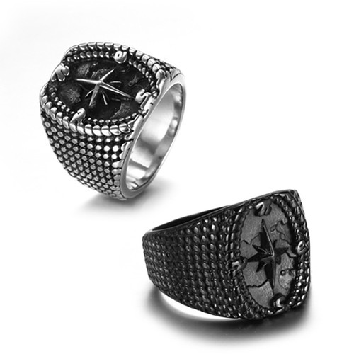 Anello vintage stella bussola - anello,