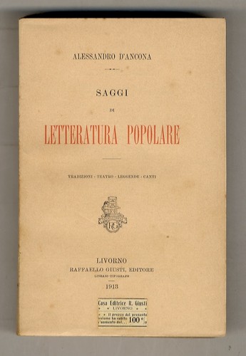 Saggi letteratura popolare - di,