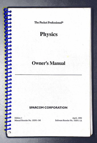 Manuale per sparcom physics - manuale,
