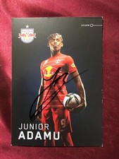 Autografo JUNIOR ADAMU-Red Bull Salzburg-1 Cap AUSTRIA-FC San Gallo-firmato-AK