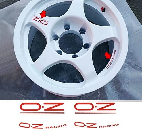 Racing red wheel decal - o.z,