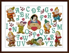 Quadro ABC Alfabeto Snow White