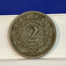 2 DINARA 1973 JUGOSLAVIA COIN