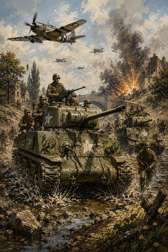 Poster battaglia carri armati