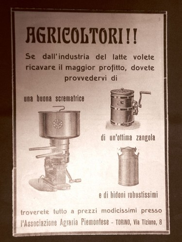 Pubblicità dei primi del - , 900