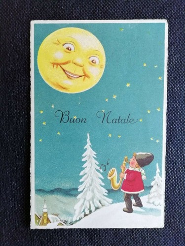 Cartolina buon natale bambino - buon,